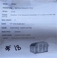 8' X 8' Smart Siding Val-U Shed Kit