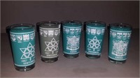 Set of 5 vintage 1867 to 1967 Centennial glasses