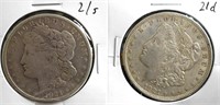 Coins - 21s Morgan, 21d Morgan, CHOICE