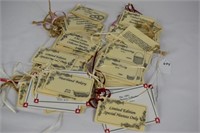 LOT OF LAMINATED BASKET IDENTIFICATION TAGS