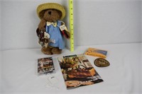 BOYDS "HONEY BEE BEARY" BEAR AND 2 CASSETTE TAPES