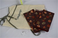 (4) FALL GINGHAM NAPKINS &  CANVAS APRON