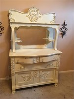 Fine Antique Country French Chic Dressing Cabinet