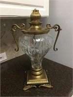 Elegant & Stately Cut Crystal Bronze Urn