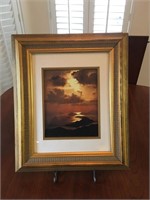 Fine Gold Gilt Framed Sunset Portrait
