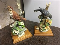 Andrea Bird Figurine Collection w/ Wooden Bases