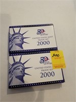 2 2000 United States Mint Proof sets