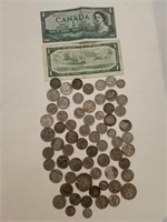 Misc Old Circulated Coins & Canadian Dollars