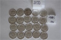 Roll of 20 1964 Kennedy Half Dollars BU 90% Silver