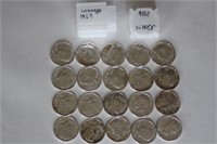 Roll of 20 1964 Kennedy Half Dollars BU 90% Silver