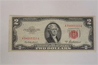 1 $2 United States Note Red Seal, AU