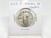 1928 STANDING LIBERTY SILVER QUARTER COIN