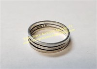 STERLING SILVER RING BANDED