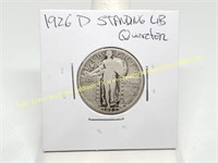1926-D STANDING LIBERTY SILVER QUARTER COIN