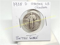 1928-D STANDING LIBERTY SILVER QUARTER COIN