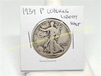 1939 WALKING LIBERTY SILVER HALF DOLLAR COIN