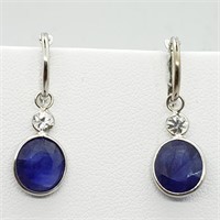 $990 10K Sapphire 4.5Ct Earrings