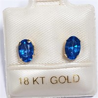 $400 18K Blue Topaz Earrings