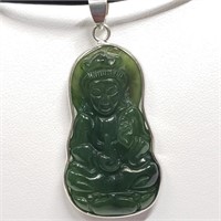 $200 S/Sil Jade Carving 7.7Gms Necklace