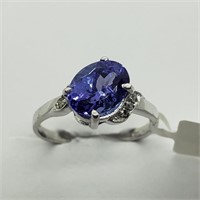 $2500 10K Tanzanite 1.6Cts Diamond Ring