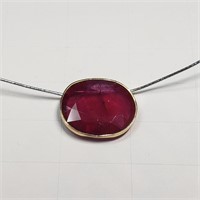 $2000 14K Enhanced Ruby Necklace