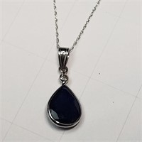 $1400 14K Sapphire  Diamond Necklace