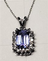 $2600 14K Tanzanite  Diamond Necklace