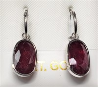 $1600 14K Enhanced Ruby Earrings