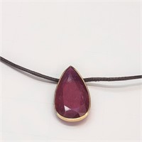 $1800 14K Enhanced Ruby Necklace