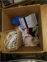 Box of miscellaneous with wind-up toys
