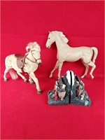 Two Toy Horses and Noah's Ark Bookends