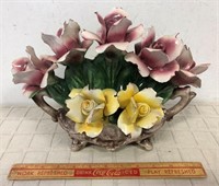 MADE IN ITALY LARGE PORCELAIN FLORAL