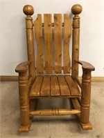 OVERSIZED WOODEN ROCKING CHAIR- SUBSTANTIAL