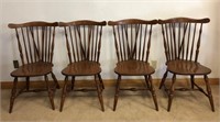 SOLID BRACE BACK WINDSOR CHAIRS (4)