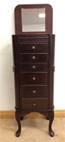 QUEEN ANNE STYLE JEWELERY ARMOIRE