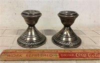 STERLING SILVER CANDLESTICKS