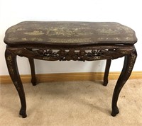 STUNNING CHINESE ENTRY TABLE-MOTHER OF PEARL INLAY