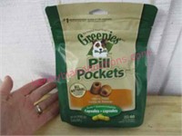 new bag "pill pockets" cheese flavor ($18 retail)