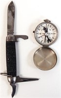Pocket Knife and Hunter Compass, Germany