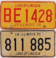 1970 & 1971 Illinois License Plates