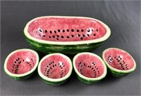 Ceramic Watermelon Fruit Salad Set