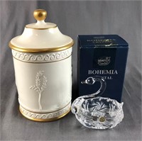 Bohemian Crystal and Italian Porcelain