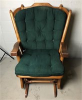 Vintage Wooden Gliding Rocking Chair