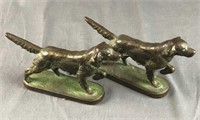 Pair of Bronze Pointer Statues