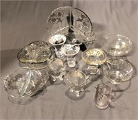 Sterling Silver Overlaid Glassware