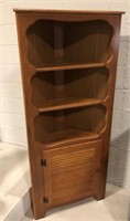 Maple Corner Display Cabinet w/Storage
