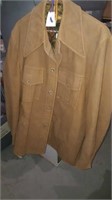 Mens casual jacket. Faux suede