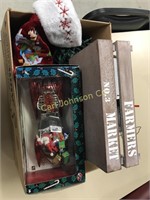 BOX OF CHRISTMAS W/HOT WHEELS SANTA CAR