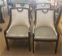 4 - Grey Velvet Chairs