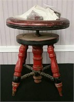 Vintage Piano Stool w/ Removable Claw Feet